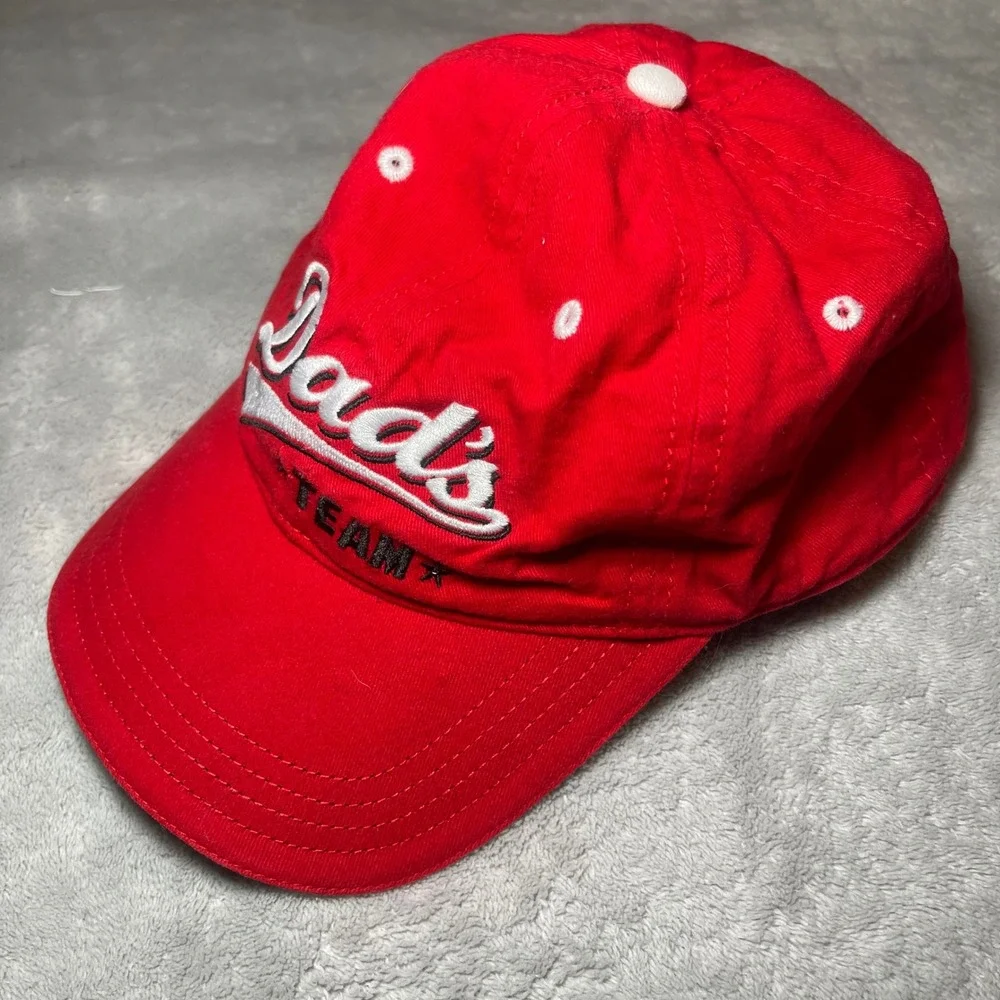 Sherry Resortwear Dads Team Baseball Hat Red‎ Cotton Adjustable Strapback Cap